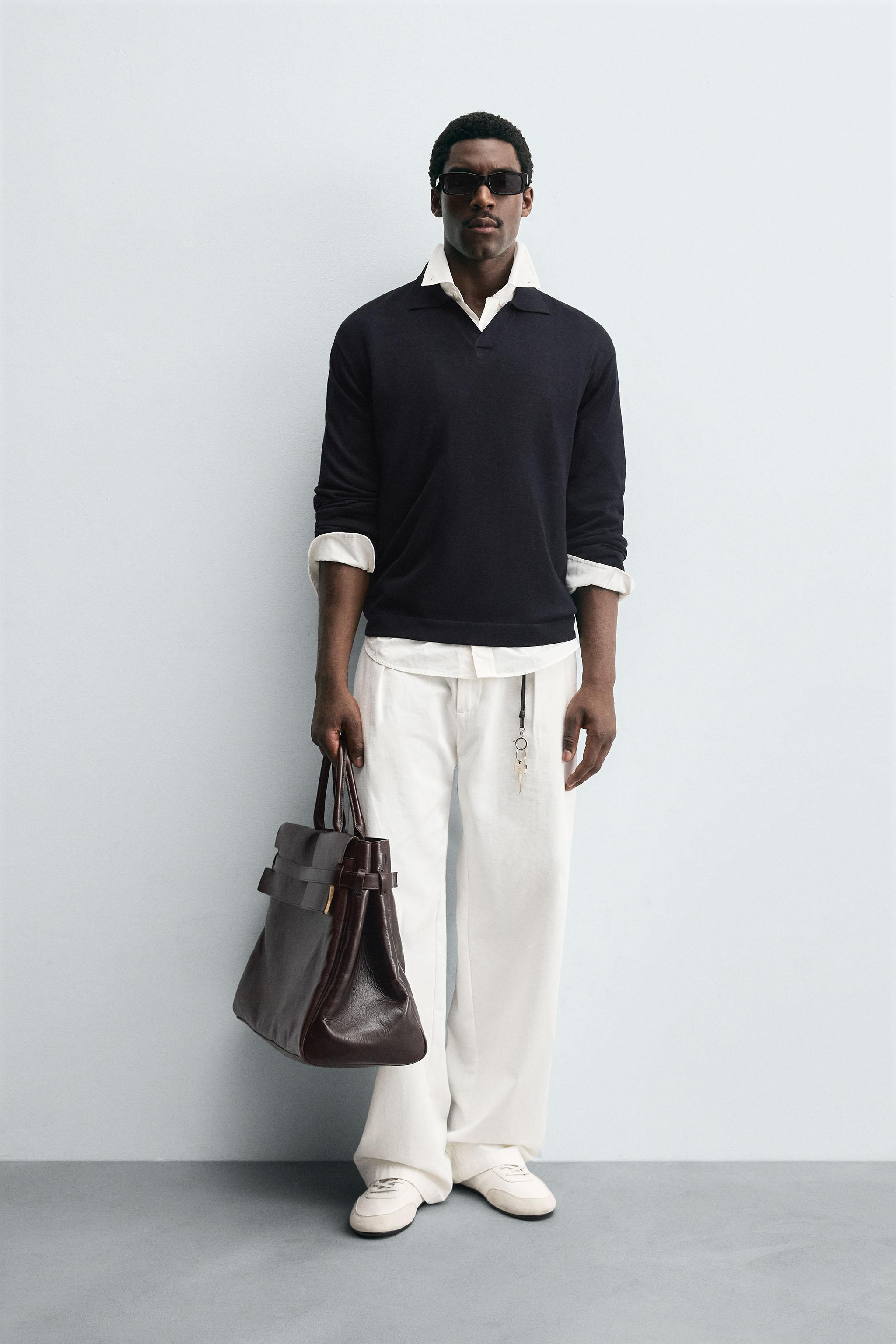 TEXTURED KNIT POLO SHIRT